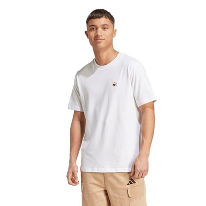adidas Men's Dog Patch Graphic T-Shirt - color: White/Hoop, size: Small