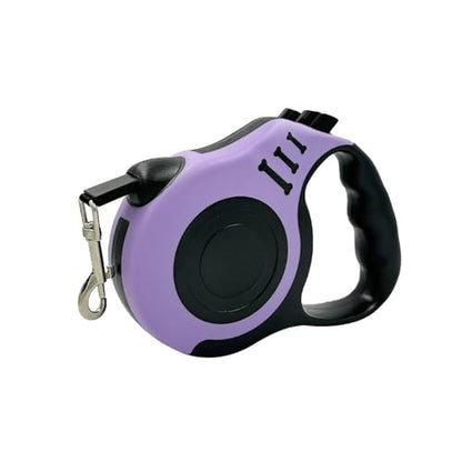 Retractable Dog Leash, Heavy Duty Pet Walking Leash with One-Handed Brake, Adjustable Dog Walking Tool(Purple,3m) - color: Purple, size: 3m