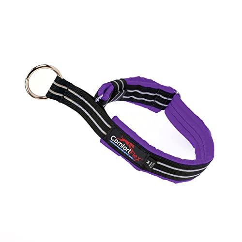 ComfortFlex Limited Slip Martingale Collar, Medium, Purple | American made, designed, cut, assembled, sewn in USA, wide escape proof martingale design, premium padding, gentle control - color: Purple, size: Medium