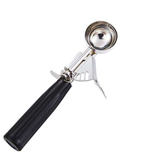 Cookie Scoop - #40 (0.78 oz) - Disher, Portion Scoop, Food Scoop - Portion Control - 18/8 Stainless Steel, Black Handle - size: #40 / 0.78 oz