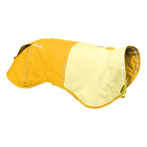 Ruffwear, Sun Shower Dog Raincoat, All-Weather Jacket, Waterproof, Windproof & Lightweight, Mineral Yellow, Large - color: Mineral Yellow, size: Large
