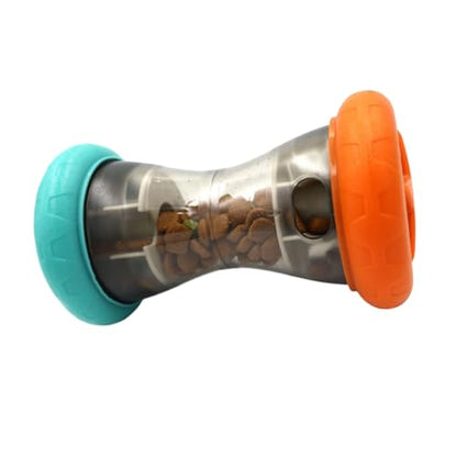 Dog Puzzle Toys for Boredom, 5.9in Bite Resistant ABS Treat Dispensing Ball Toy, Interactive Food Dispenser Slow Feeder with Mechanical Rolling Bell for Pet Training