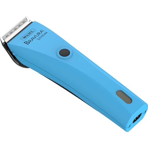WAHL Professional Animal Bravura Lithium Ion Clipper - Pet, Dog, Cat, and Horse Corded / Cordless Clipper Kit, Turquoise (41870-0438) - color: Turquoise