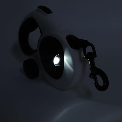 Retractable Dog Leash, Pet Walking Leash with One Handed Brake, Reflective Strips and LED Light, Heavy Duty for Small and Medium Dogs (Large Size(21x15in)) - size: Large Size(21x15in), style: Large Size(21x15in)