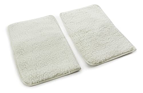 Sherpa Replacement Liners for Travel Pet Carriers - Soft Absorbent Cat & Dog Kennel Pad with Waterproof Backing, Machine Washable Crate Pads, 19x12.25in - 2 Pack, White, Large - size: Large