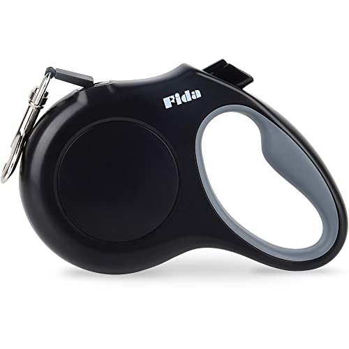 Fida Retractable Dog Leash, 16 ft Dog Walking Leash for Small Dogs up to 26 lbs, 360° Tangle Free, Black - color: Black, size: Small