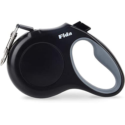 Fida Retractable Dog Leash, 16 ft Dog Walking Leash for Small Dogs up to 26 lbs, 360° Tangle Free, Black - color: Black, size: Small