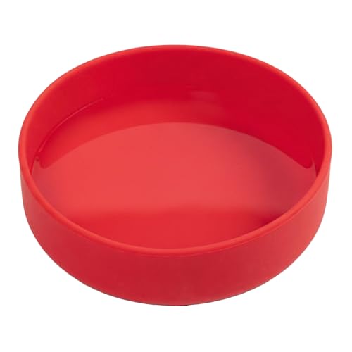 Should We Go? Dog Water Bowl - The Perfect Dish No-Spill Less Mess Non-Tippable Water & Food Bowl, Pure Silicone with Suction Cup Fits 5 Cups 7.5" Across x 2.25" Tall Ideal for All Pets, Medium-Cherry - color: Cherry, size: Medium (7.5” Across x 2.25” Tal