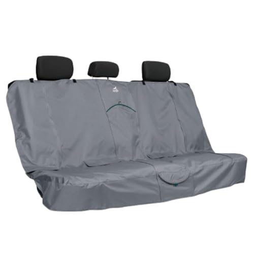 Kurgo Rover Extended Bench Seat Cover for Dogs, Car Bench Seat Covers, Back Seat Cover Protector for Pets, Water Resistant, Contains Seat Anchors, Scratch Proof, 63" Wide for SUVs and Trucks, Charcoal