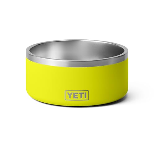 YETI Boomer 8, Stainless Steel, Non-Slip Dog Bowl, Holds 64 Ounces - color: Firefly Yellow
