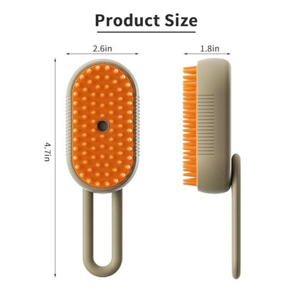 Marchul 3-in-1 Self-Cleaning Steam Grooming Brush - Removes Loose Undercoat for Long & Short Haired Cats, Kittens