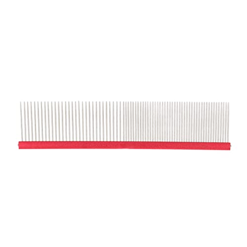 VINGVO Greyhound Comb for Dogs, Metal Dog Comb with Rounded Ends, 16cm/6.3in, Red - size: Red 16cm/6.3in