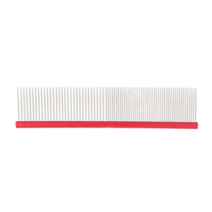 VINGVO Greyhound Comb for Dogs, Metal Dog Comb with Rounded Ends, 16cm/6.3in, Red - size: Red 16cm/6.3in