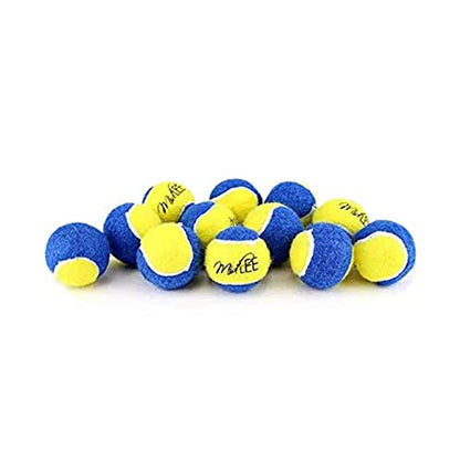 Midlee X-Small Dog Tennis Balls, 1.5", Blue/Yellow, Pack of 12 | Puppy Tiny Mini Play