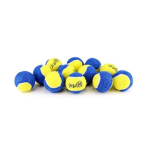 Midlee X-Small Dog Tennis Balls, 1.5", Blue/Yellow, Pack of 12 | Puppy Tiny Mini Play