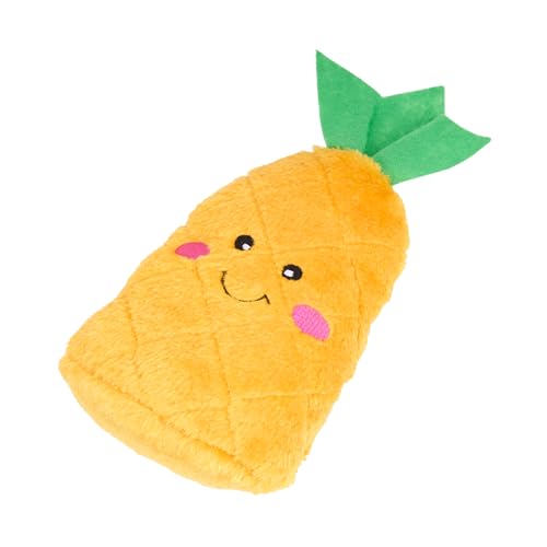 ZippyPaws NomNomz - Dog Squeaky Toys to Keep Them Busy, Funny Food Plush for Small & Medium Dogs, Cute Stuffed Puppy Toy, Pet Products, Gift for Dogs of All Breeds, Soft and Cuddly - Pineapple - color: Pineapple