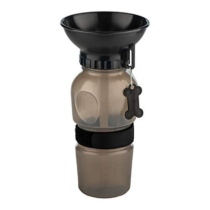 Highwave AutoDogMug Dog Water Bottle with Built-in Bowl, 20 oz - color: Smoke