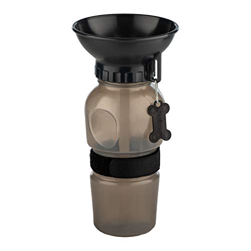 Highwave AutoDogMug Dog Water Bottle with Built-in Bowl, 20 oz - color: Smoke
