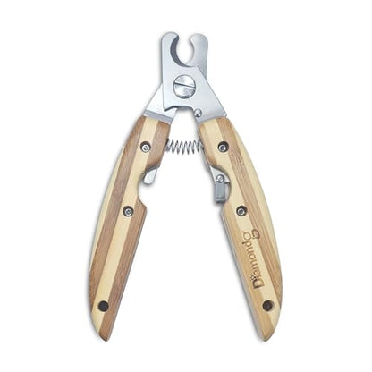 Diamondg Big Dog Heavy Duty Dog Nail Clipper and Trimmer with Full Length Hardened Steel and Wooden Handle - color: Beige