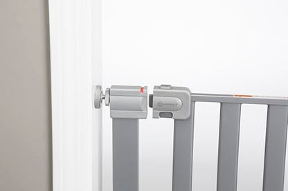 Safety 1st Walk Through Baby Gate with Door, Adjustable Pressure Mount Lift, Dog Gates, Fits 29"-38" Wide, 1-Pack, Silver - color: Silver, size: 1-Pack