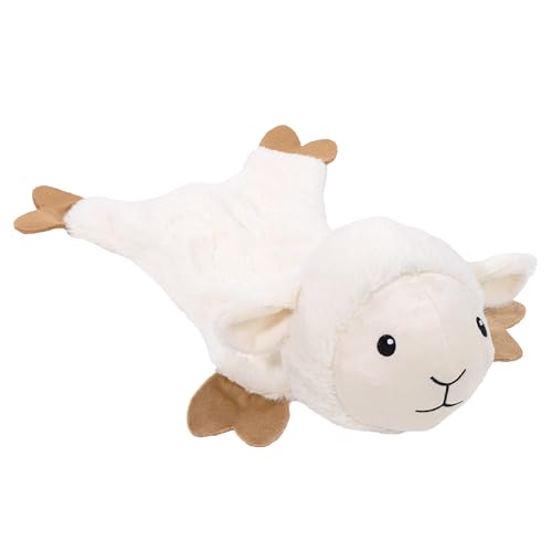 Fuzzl Lola Lamb Crinkle & Squeak Dog Toy – No Mess Minimal Stuffing Plush Puppy Toy – Interactive Soft Dog Squeaky Toy for Small to Medium Dogs – Gentle Sheep Toy for Shaking, Tossing & Cuddling - style: Lola Lamb