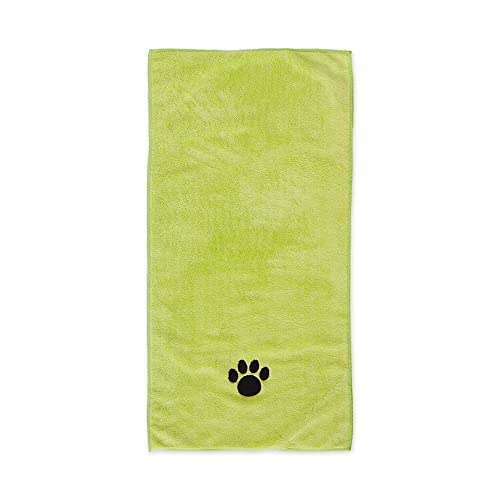 Bone Dry Pet Grooming, Embroidered Microfiber Towel Drying Collection, 15x30, Lettuce Green - color: Lettuce Green, size: 15x30"