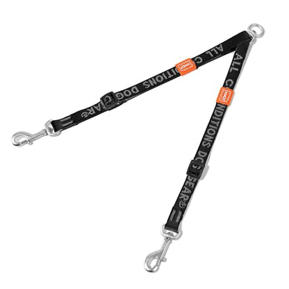HOWGO Double Dog Leash,Tangle-Free 360 Swivel(Black, Pro M-L Splitter) | Individually Adjustable Length, Coupler Leads 2 Dogs,Aviation Aluminum Hooks,Durable Nylon,No-Tangle Walking,All Breeds - color: Black, size: Pro M/L