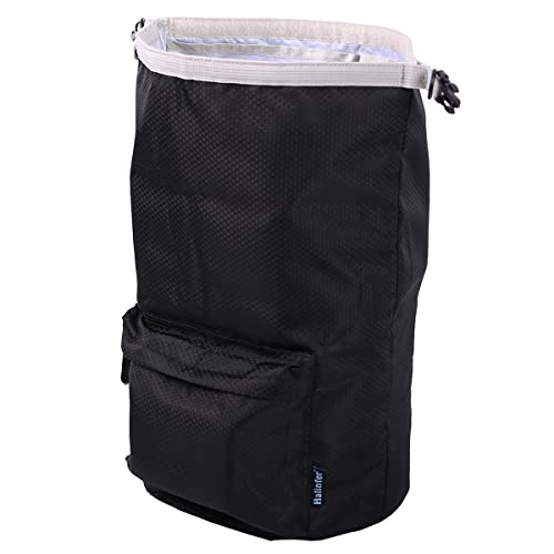 Dog Food Travel Container, Dog Food Travel Bag, Kibble Carrier 42 Cups 10L with Storage Front Pocket and Shoulder Strap for Travel, Hiking and Camping (Black)