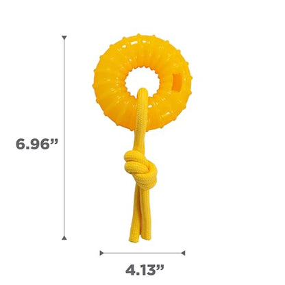 Outward Hound Gummiez Peach Ring 2-in-1 Dental Dog Chew Toy and Treat Stuffer Game, Peach Scent - color: Gummiez Peach Ring