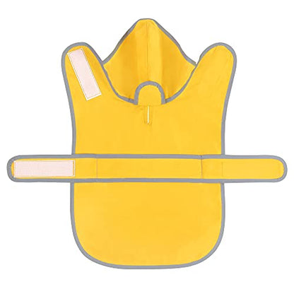 Dog Raincoat, Waterproof Dog Rain Jacket with Hood, Adjustable Rain Coat Poncho with Reflective Strips & Leash Hole for Large Medium Small Dogs Puppies, Lightweight Pet Clothes - color: Yellow, size: X-Large
