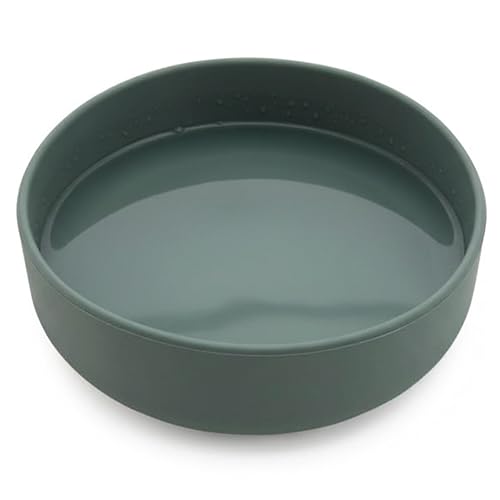 Should We Go? Dog Water Bowl - The Perfect Dish No-Spill Less Mess Non-Tippable Water & Food Bowl, Pure Silicone with Suction Cup Fits 5 Cups 7.5" Across x 2.25" Tall Ideal for All Pets, Medium-Spruce - color: Spruce, size: Medium (7.5” Across x 2.25” Tal
