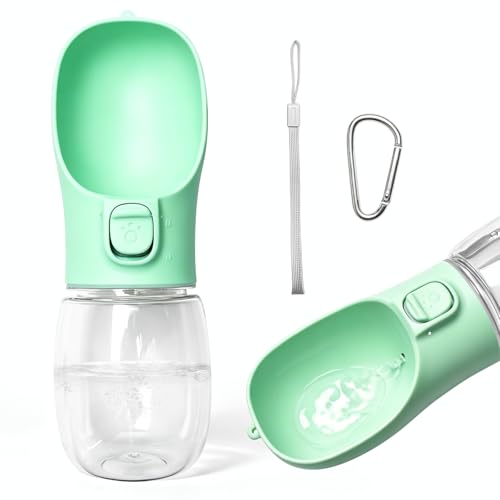 Portable Dog Water Bottle, Leak-Proof Pet Water Dispenser with Water-Saving Reflow, One-Hand Operation & Dishwasher Safe Travel Bottle for Walking, Hiking & Travel