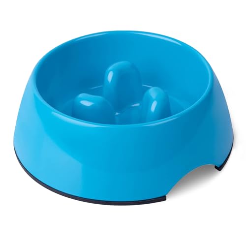 Super Design Slow Feeder Dog Bowl, 1 Cup, Non-Slip, Heat-Resistant, Sturdy, Dishwasher Safe, Suitable for Large Dogs - color: Blue, size: M