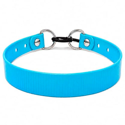 SparkDog 3/4” High Flex Quick Adjust E-Collar Strap Waterproof Replacement Collar Compatible w/SportDOG, Garmin, Dogtra & E-Collar Technologies, Genuine BioThane®-Made in USA (Aqua HF, High Flex) - color: Aqua HF