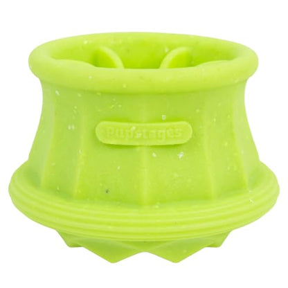 Flex-Force Interactive Treat Dispensing Puzzle Dog Toy for Enrichment, Holds Wet & Dry Food, Wobble Base, Lickable, Freezable & Dishwasher-Safe, Watermelon-Banana Scent, All Breeds, 4.3" - color: Treat Cup Green