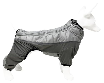 Pet Life ® Aura-Vent Lightweight 4-Season Stretch and Quick-Dry Performance Full Body Dog Coat Pet Jacket - color: Grey, size: Medium