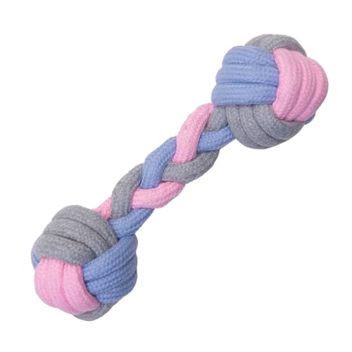 SNUG AROOZ Pastel Knots Rope Dog Toy – Durable Two-Knot Design in Fun Pastel Colors - Perfect for Tugging - Chewing and Interactive Play - style: Pastel Knots