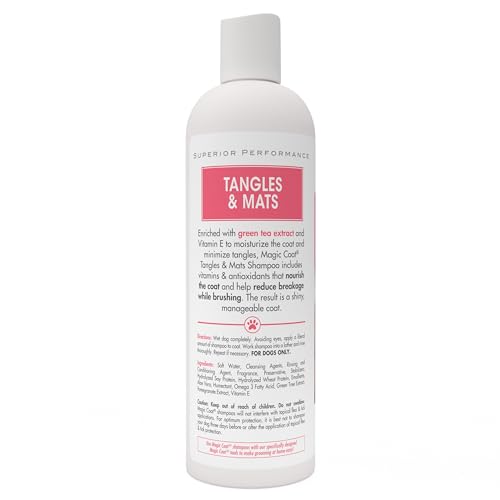 Four Paws Magic Coat Tangles and Mats Dog Grooming Shampoo, Violet Scent, 16 Ounce Bottle - size: 16 Ounces (1 Count), style: Detangling Dog Shampoo