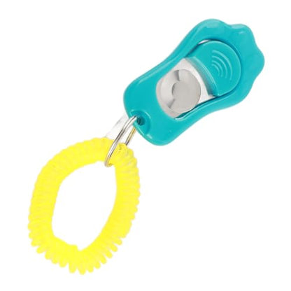 Adjustable Dog Training Clicker, 3 Gears Claw Shaped with Wrist Strap, Sky Blue - High, Medium, Mute Sound Modes, Comfortable Wear for Dogs and Cats (Blue) - color: Blue
