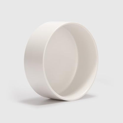 SPUNKYJUNKY 13.5OZ Ceramic Dog and Cat Bowl, Modern Cute Weighted Food Water Bowl for Replacement White (1 Pack) - color: White, size: 1.7 CUPS
