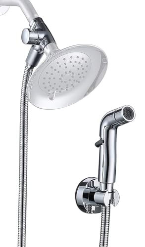 G-Promise Dog Shower Sprayer Attachment for Fast and Clean Pet Showering, Multifunctional Shower, Metal Diverter, 78 Inch Extra Long Hose, No Drill Hook, Dog Washing-Bathingroom (Chrome) - color: Chrome, size: 78 Inch Hose