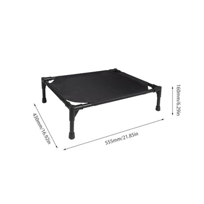 Elevated Dog Bed - Foldable Pet Cot with Canopy, Portable Durable Oxford Fabric Bed, Removable Cover for Camping Beach Trips, Lightweight Travel-Friendly Pet Lounger, Extra Carrying Bag Included - size: pet camp bed