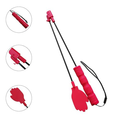 Dog Training Stick,Interactive Dog Training Whip,Foldable Silicone Whip,Anti-Slip Handle,Teasing Stick for Dogs