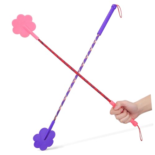 ibasenice 2Pcs Pet Training Stick Cute Paw Shape Dog Trainer Clicker for Puppy Cat Simple Fun Training Tool for Behavior Improvement for Pet Owners