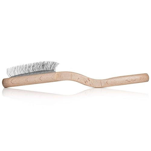 Chris Christensen Mark V Triangle Slicker Brush for Dogs, 12mm Pins, Groom Like a Pro, Handcrafted Lightweight Beechwood Ergonomic Handle, Stainless Steel Pins, A5V. Made in Germany. - size: Mark V Triangle