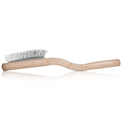 Chris Christensen Mark V Triangle Slicker Brush for Dogs, 12mm Pins, Groom Like a Pro, Handcrafted Lightweight Beechwood Ergonomic Handle, Stainless Steel Pins, A5V. Made in Germany. - size: Mark V Triangle