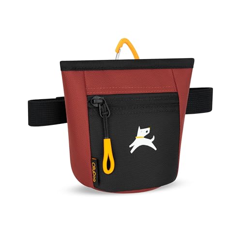 OllyDog, Goodie Treat Bag, Dog Treat Training Pouch | Magnetic Closure | 3 Ways to Wear | Hands-Free Waist Belt | Water-Resistant Recycled Vegan Fabric (Cider) - color: Cider