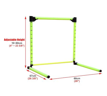 Height Adjustable Hurdles, Small Agility Hurdles Trainer Set, 10-60cm Adjustable Training Hurdles for Kid, Portable PVC Track & Field Hurdles, for Horse Dog Jump TRAI, 1 pc - size: 1 pc