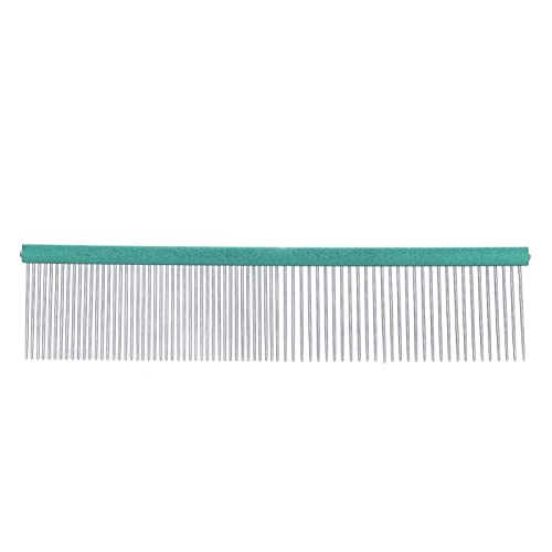 Greyhound Comb For Dogs, Metal Dog Comb Dog Combs with Rounded Ends Dog Comb Cat Comb For Removing and Knots Grooming Tool For Long Short Haired Dog (Green 13cm/5.1in) - size: Green 13cm/5.1in