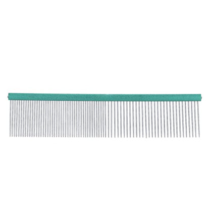 Greyhound Comb For Dogs, Metal Dog Comb Dog Combs with Rounded Ends Dog Comb Cat Comb For Removing and Knots Grooming Tool For Long Short Haired Dog (Green 13cm/5.1in) - size: Green 13cm/5.1in